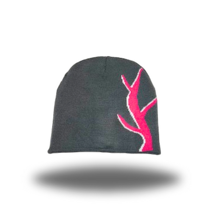 Family Tree Beanie - Electric Pink Grey