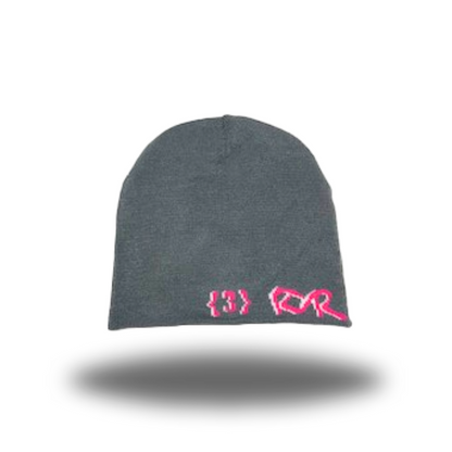 Family Tree Beanie - Electric Pink Grey